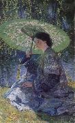 Guy Rose The Green Parasol Germany oil painting artist
